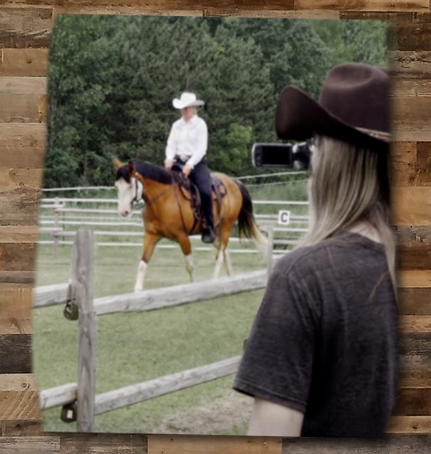 Videoing an online horse show competitor